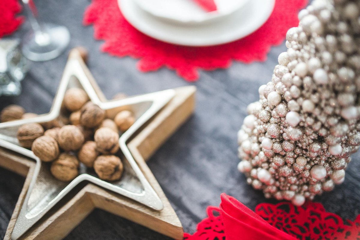 déco table noël rouge et argent