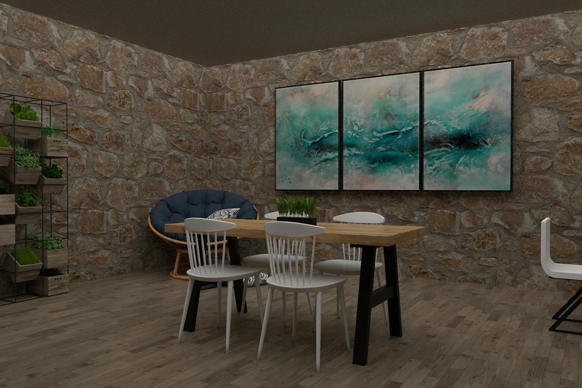 idee déco salon avec mur en pierre